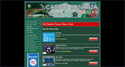 Desktop Screenshot of poker.casino-bonanza-online.co.uk
