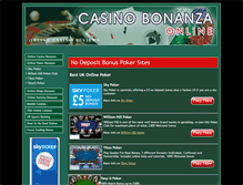 Tablet Screenshot of poker.casino-bonanza-online.co.uk